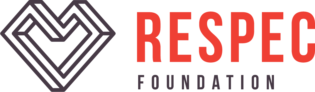The Respec Foundation logo featuring a geometric heart icon next to the red text RESPEC and the word FOUNDATION underneath.