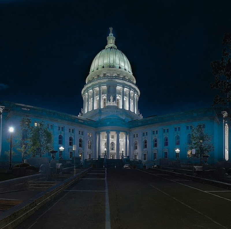 Capital Building at night
